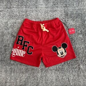 Men’s Civil Regime x Disney Shorts, Mickey, Red, Heavyweight, NWT